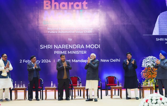 Indian PM Narendra Modi at Bharat Mobility Global Expo 2024