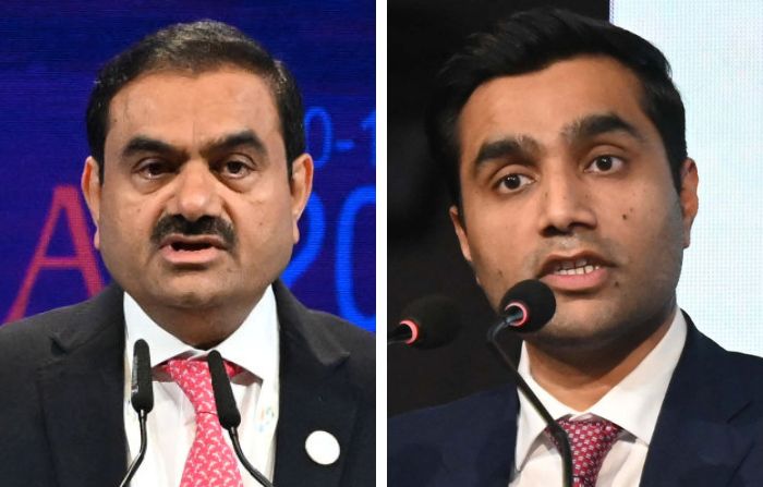 Gautam Adani (L) Karan Adani