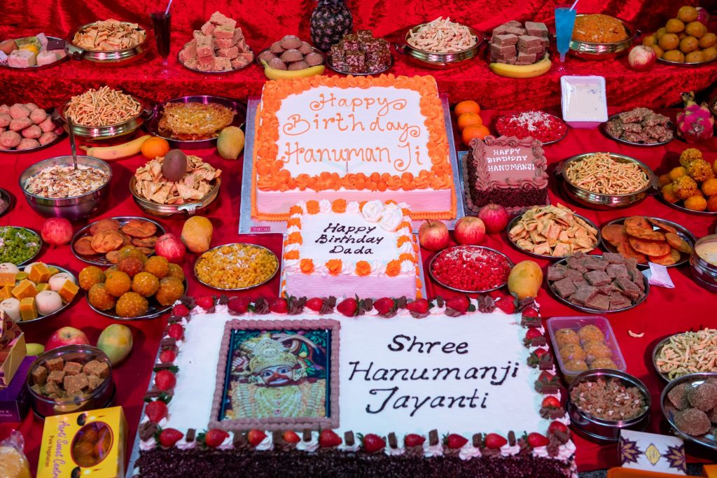 Birthday offerings to Lord Hanuman