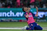 Rajasthan Royals' Yuzvendra Chahal celebrates after picking 200 IPL wickets
