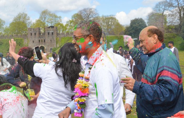 Holi celebrations at Cardiff Castle